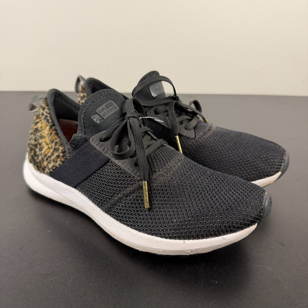 New Balance Fuelcore Nergize Sneaker Women's 8 Black Leopard Athletic Running